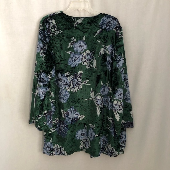 Eva Franco Velvet  Floral Jacket Size Large - Picture 7 of 9